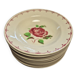 Deep plates Badonviller pink Digoin