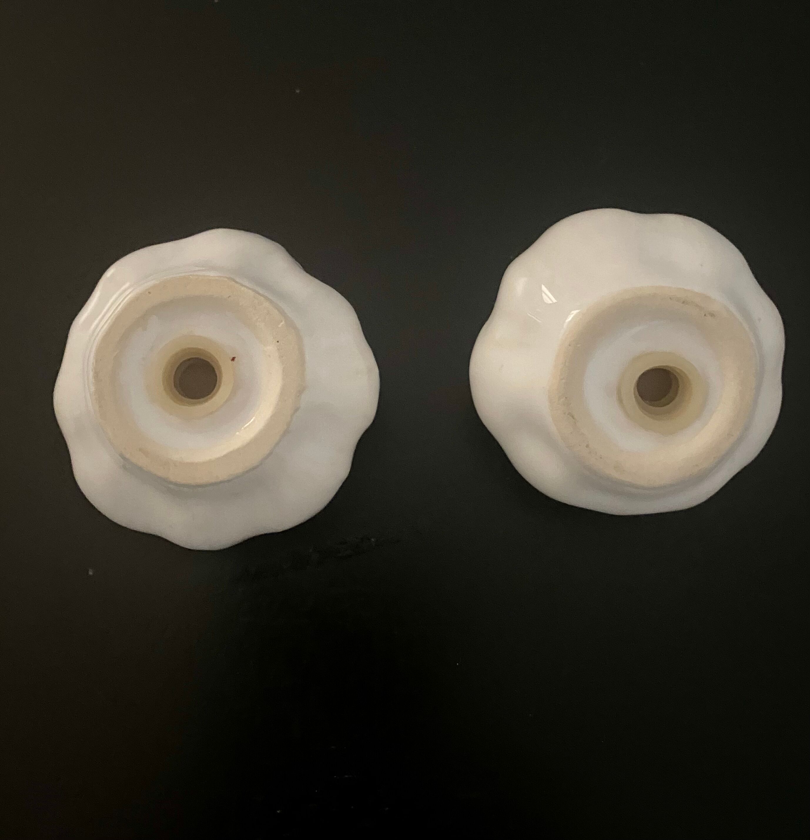 1 salt shaker and 1 pepper white garlic shape
