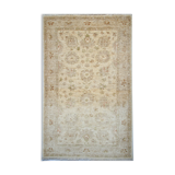 Cream Wool Rug Handmade Ziegler Carpet 83x188cm