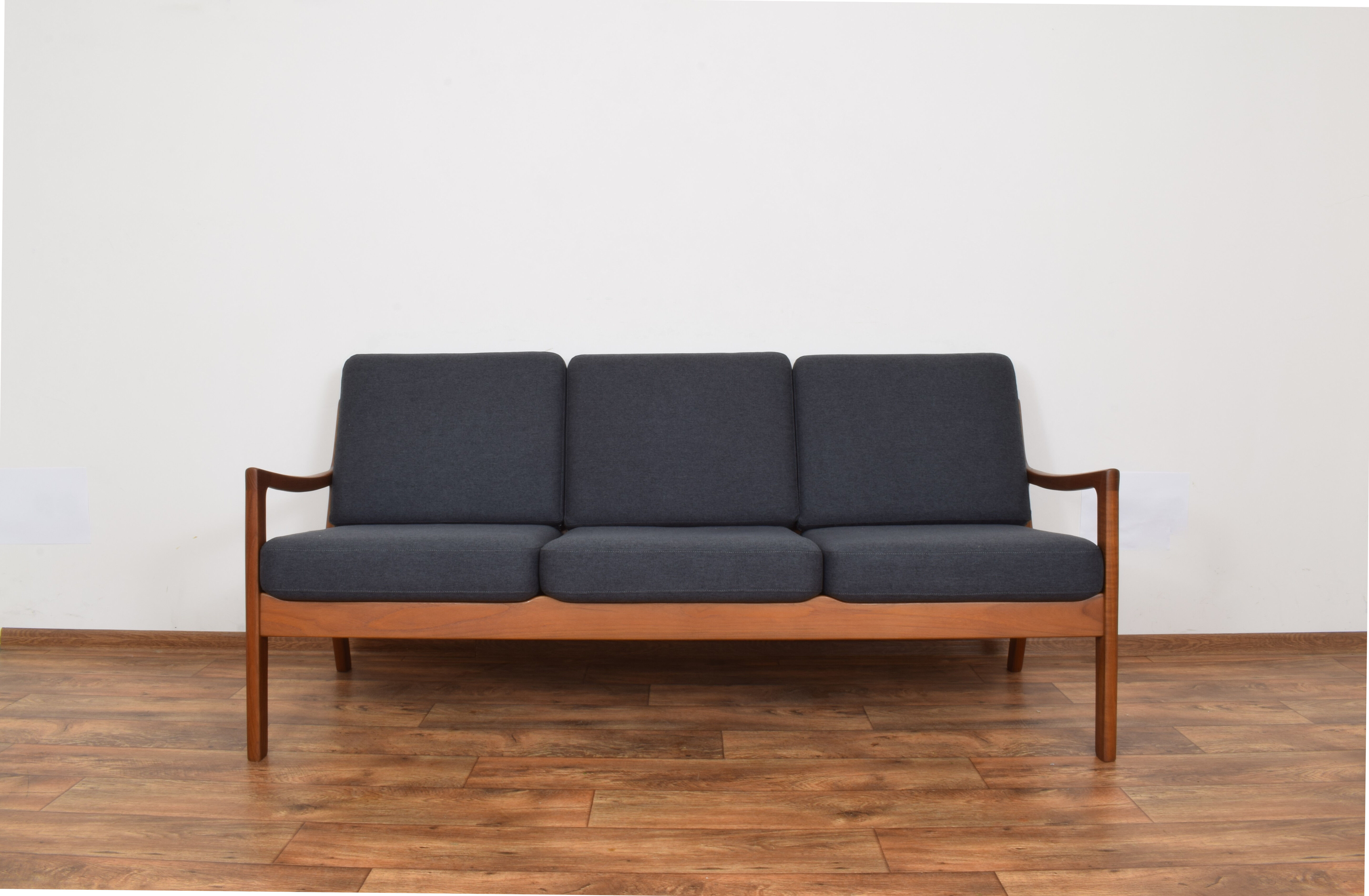 Danish teak Senator sofa by Ole Wanscher for Poul Jeppesens, 1950s