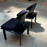 Pair of Patrice Bonneau designer chairs - Genexco Edition - 1980s