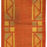 Vintage Persian gabbeh handmade carpet 71cm x 138cm 1970s, 1C470