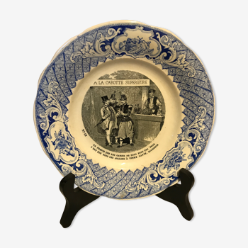 19th-century creil creil talking plate
