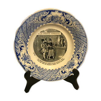 19th-century creil creil talking plate