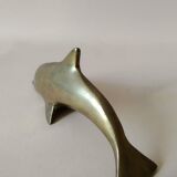 Patinated brass dolphin