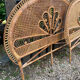 Peacock headboards in rattan and wicker 70s
