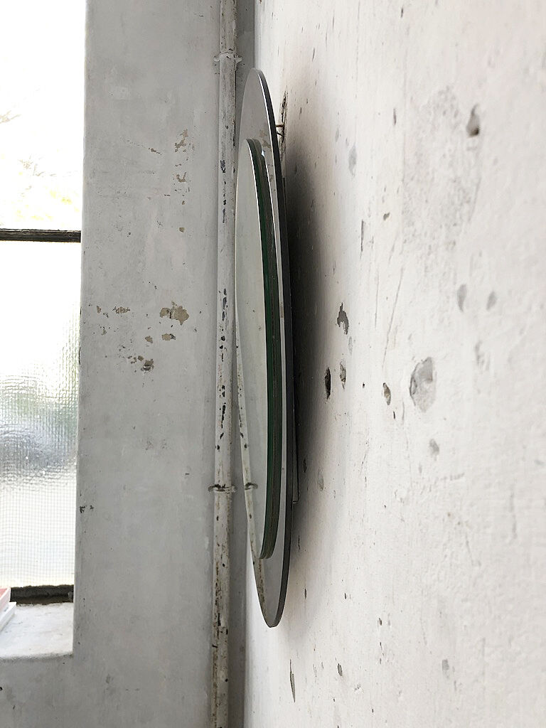 Smoked round design mirror Veca Italy