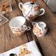 Lot tea cups and flower sugar bowls, Delvaux