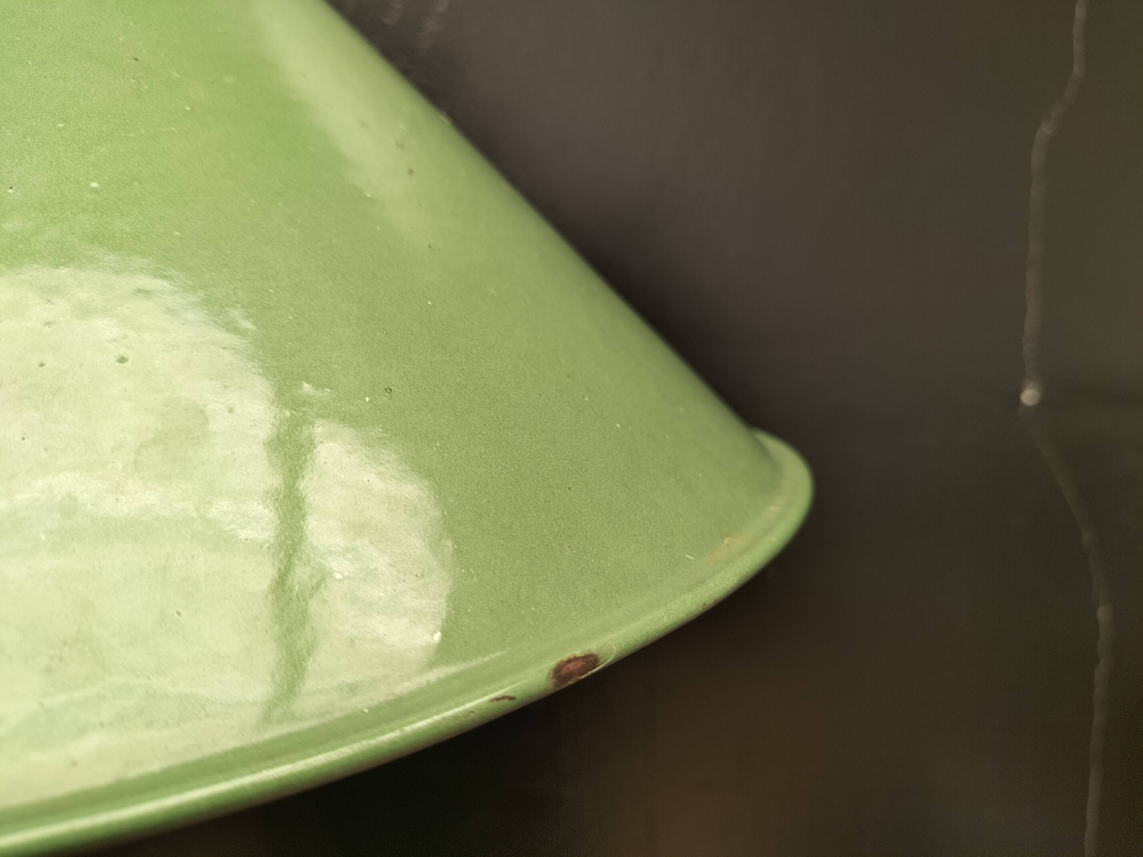 Enameled sheet metal cone pendant light