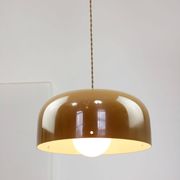 Suspension en brun de l'ère spatiale de Guzzini, années 1960