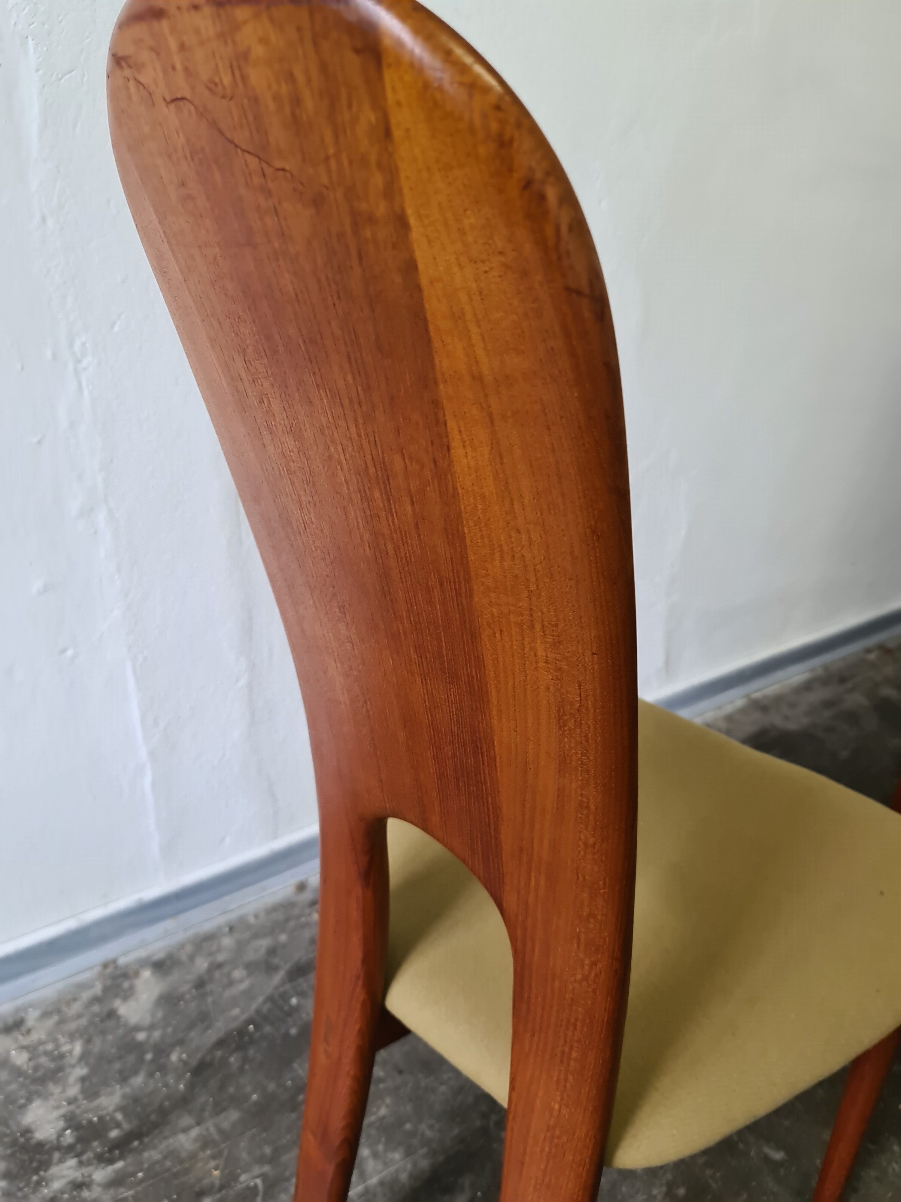 Set de  6 chaises à manger vintage danoises par Niels Koefoed