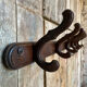 Porte Manteau Vestiaire Mural 6 Patères Bois Courbé Vintage #D740