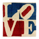 Valentines Day Rug. Modern Pop Art 'LOVE' Carpet. 100% Wool. Valentines Gifts