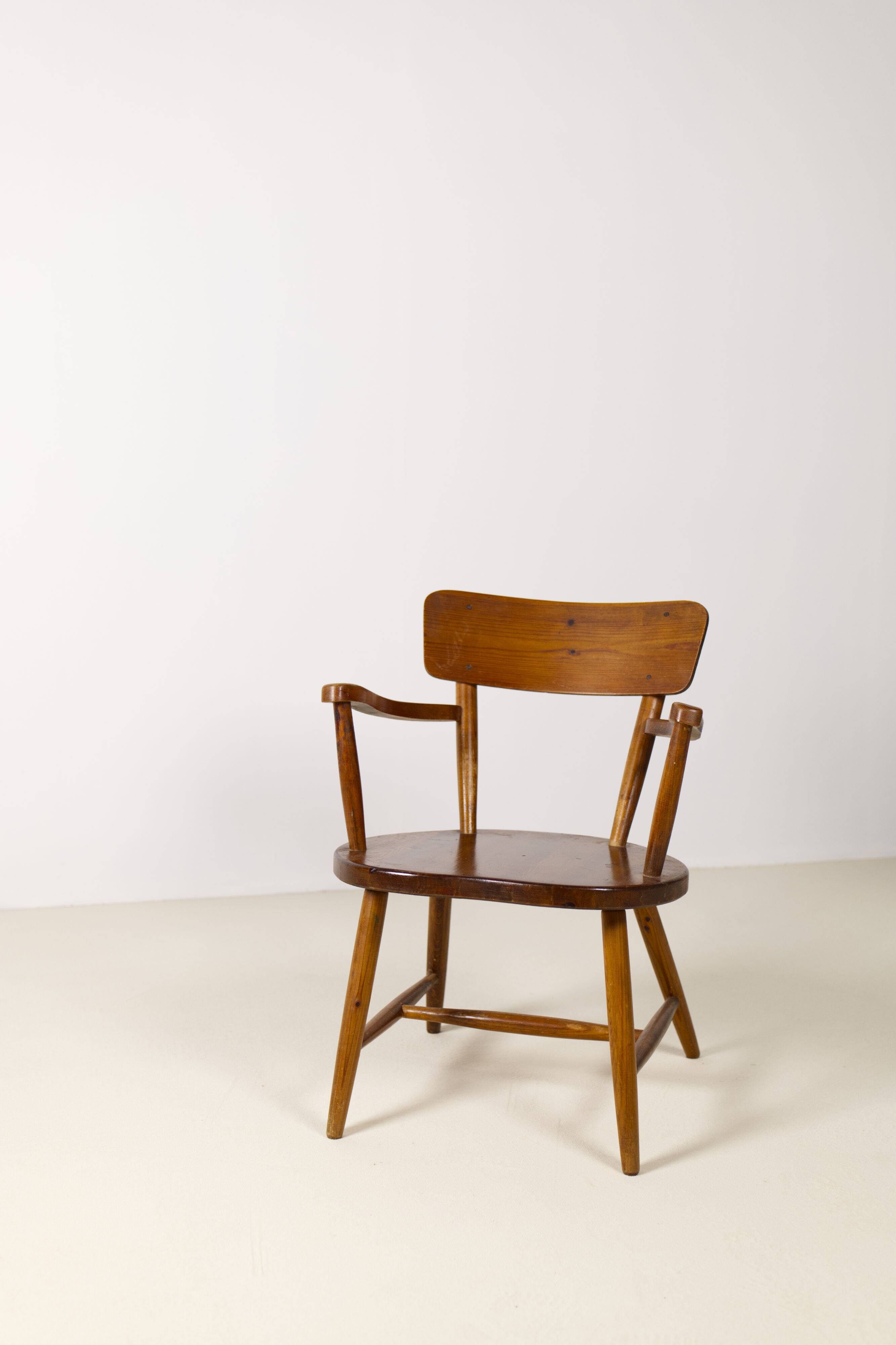 Swedish cabin lounge armchair, 1950s