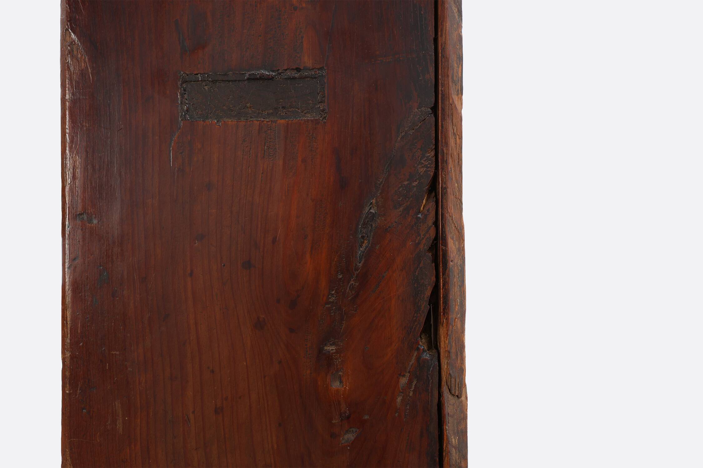 17th‑Century French Art Populaire Chestnut Cabinet with Gabled Top