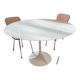 Tulip dining table in marble ø120cm
