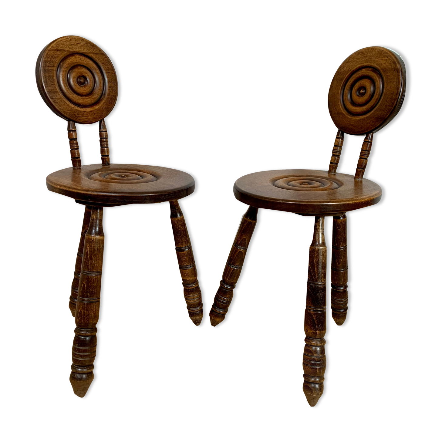 Pair of small Breton style chairs