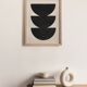 Painting on paper - black abstract illustration signed eawy