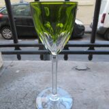 12cl Baccarat crystal wine glass, Genova model, Chartreuse lined, 19.1cm