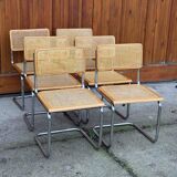 6 Mid-Century Modern Italian Marcel Breuer B32 Cesca Chairs