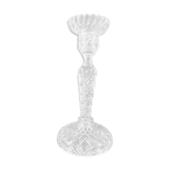 Bougeoir verre ciselé vintage