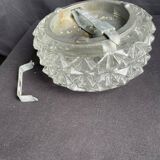 Ancienne Applique,verre ciselé pointe. Diamant vintage.