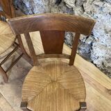 3 rustic chairs mulched solid wood Directoire