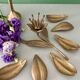 Cendrier vintage en laiton en forme de fleur