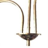Vibtage crystal and bronze chandelier