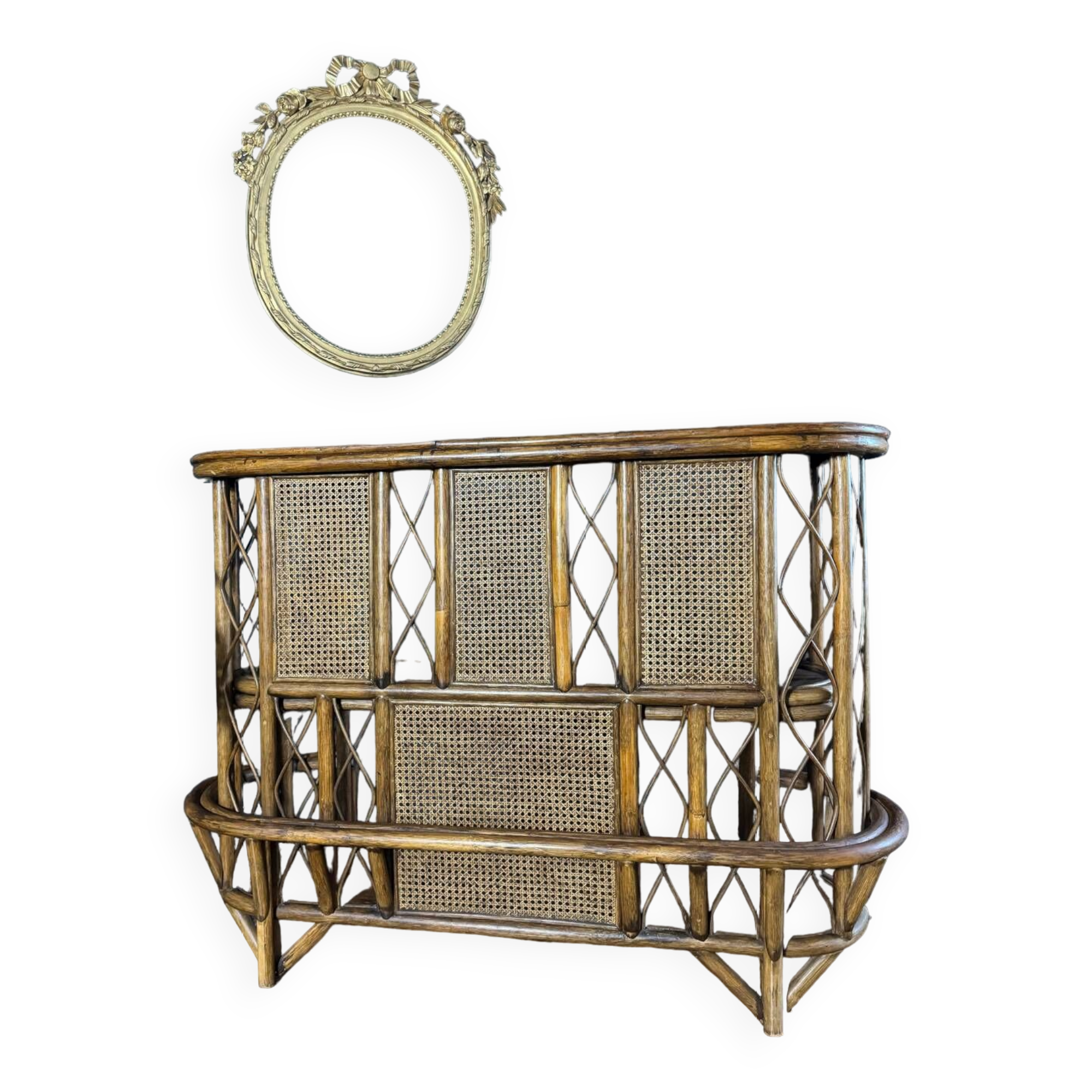 Rattan And Canework Bar From The 1970s - 20th