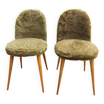 Chaises moumoute verte
