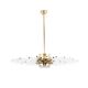 Radiant glass tube chandelier. Contemporary design.