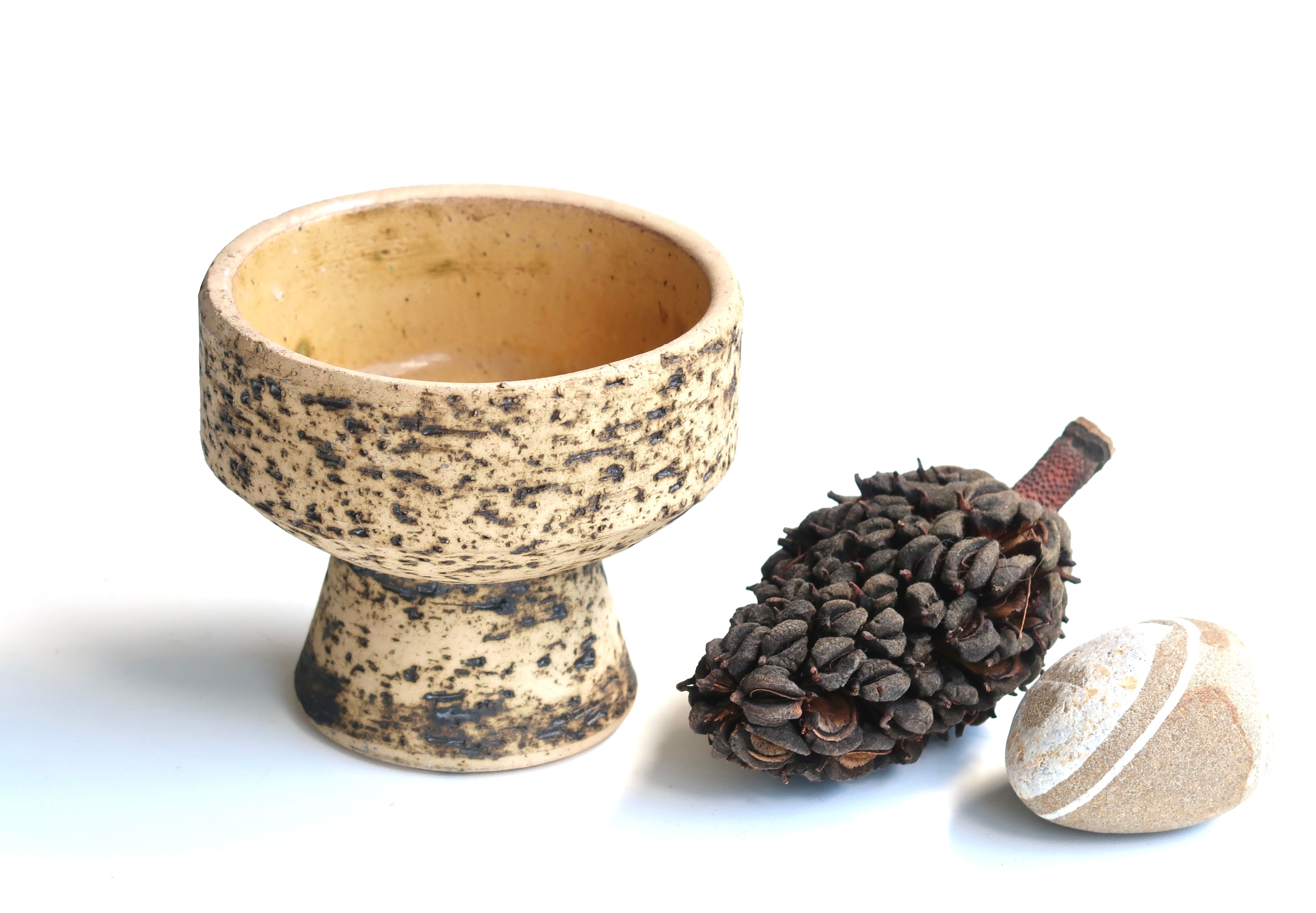 Ceramic pedestal pot, 50s