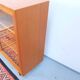 Commode vitrine WK style années 60, en teck, vintage rétro.