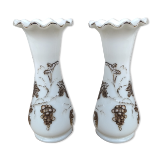 Pair of opaline vases