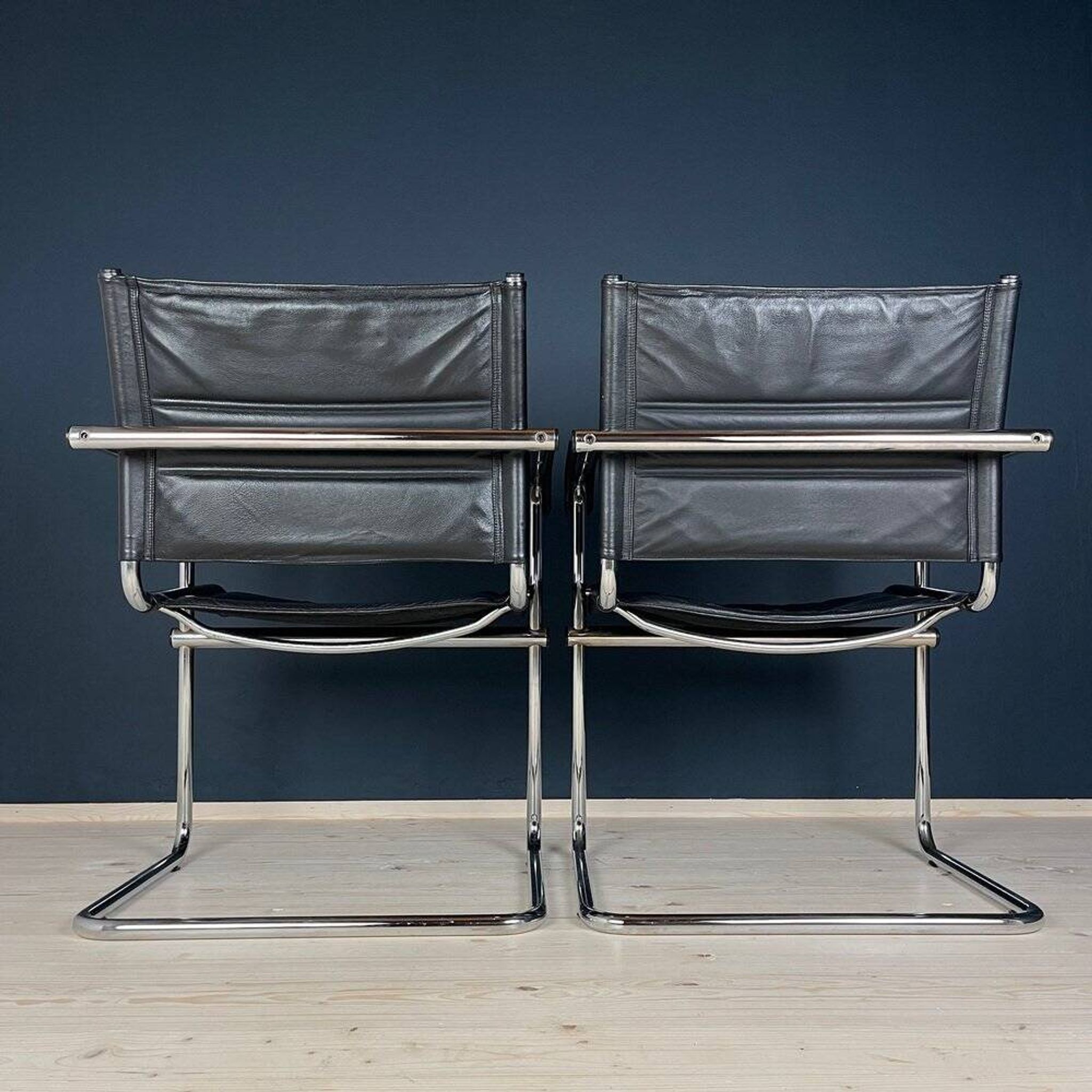 Mid-century Bauhaus style office chair set by Mart Stam for Stol Kamnik, 1980s.