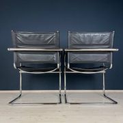 Mid-century Bauhaus style office chair set by Mart Stam for Stol Kamnik, 1980s.