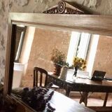 Large Art Deco wooden mirror
