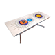 Vintage coffee table 70s ceramic and chrome metal