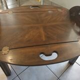 Malouinière coffee table in solid mahogany