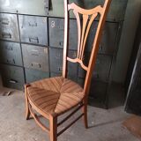 Low chair with high back, called nourishment period 1900, Art Nouveau