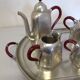 Cosi Tabellini Century 24 Pewter And Red Bakelite Tea And Coffee Service