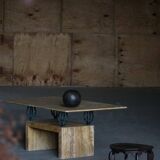 Mid-century rectangular marble coffee table, made in Italy, 1970s.