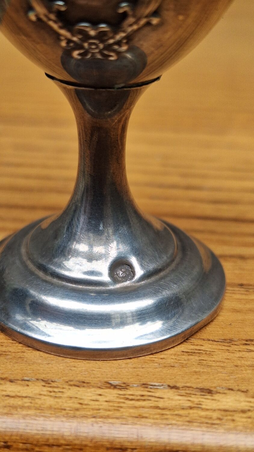 Late 19th century silver egg cup