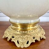 Vase and lamp foot in Chinese porcelain enamelled white cracked ivory - Qing - China XIXth