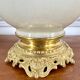 Pied de lampe en porcelaine chinoise émaillée blanche ivoire craquelée - Qing - Chine XIXe