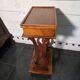 Lyre bedside table in solid cherry wood