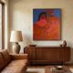 Large minimalist figurative painting couple "near you"