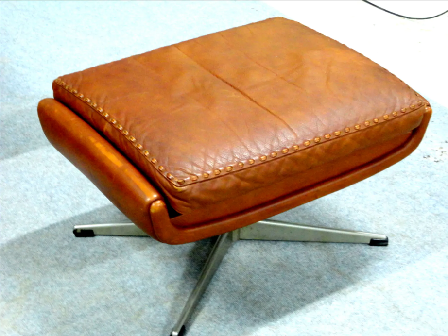 Armchair - Ottoman leather 1960