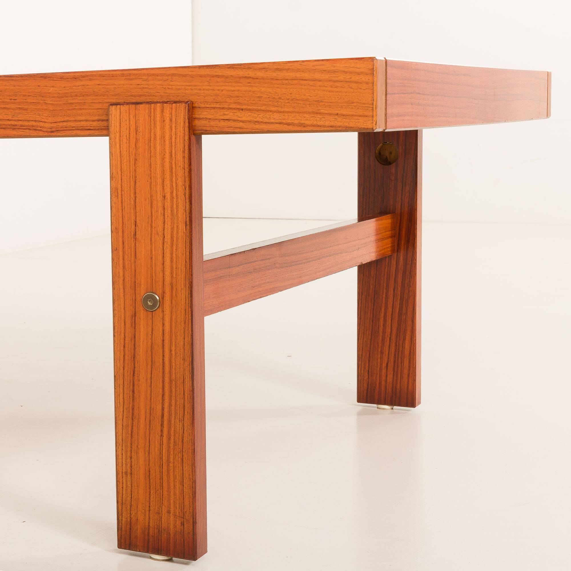 Ox Art extra large coffee table in teak and ceramic tiles, Denmark 1970s